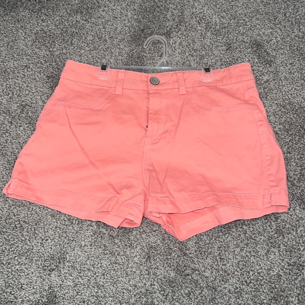 Pink cargo shorts